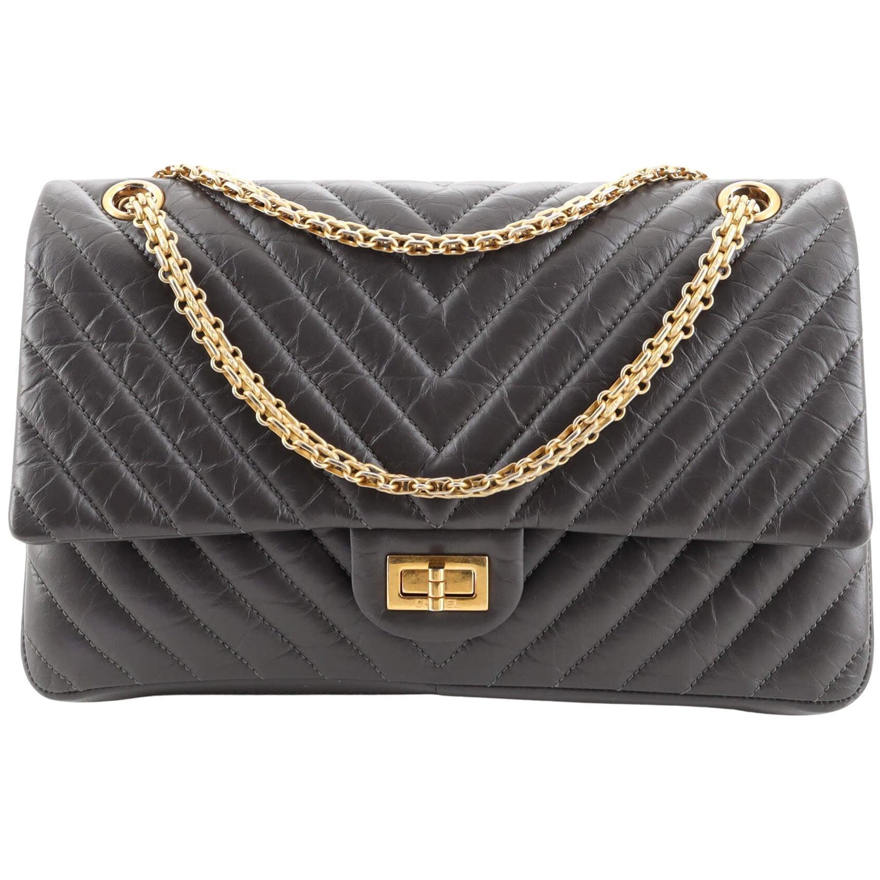 Chanel Gabrielle O Case Clutch Quilted Aged Calfskin Medium at 1stDibs