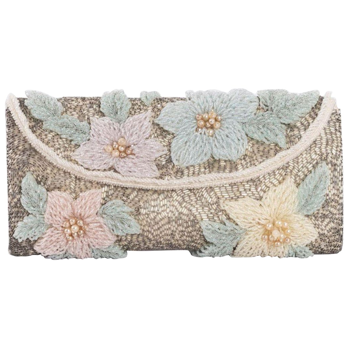Pearly Embroidered Clutch For Sale