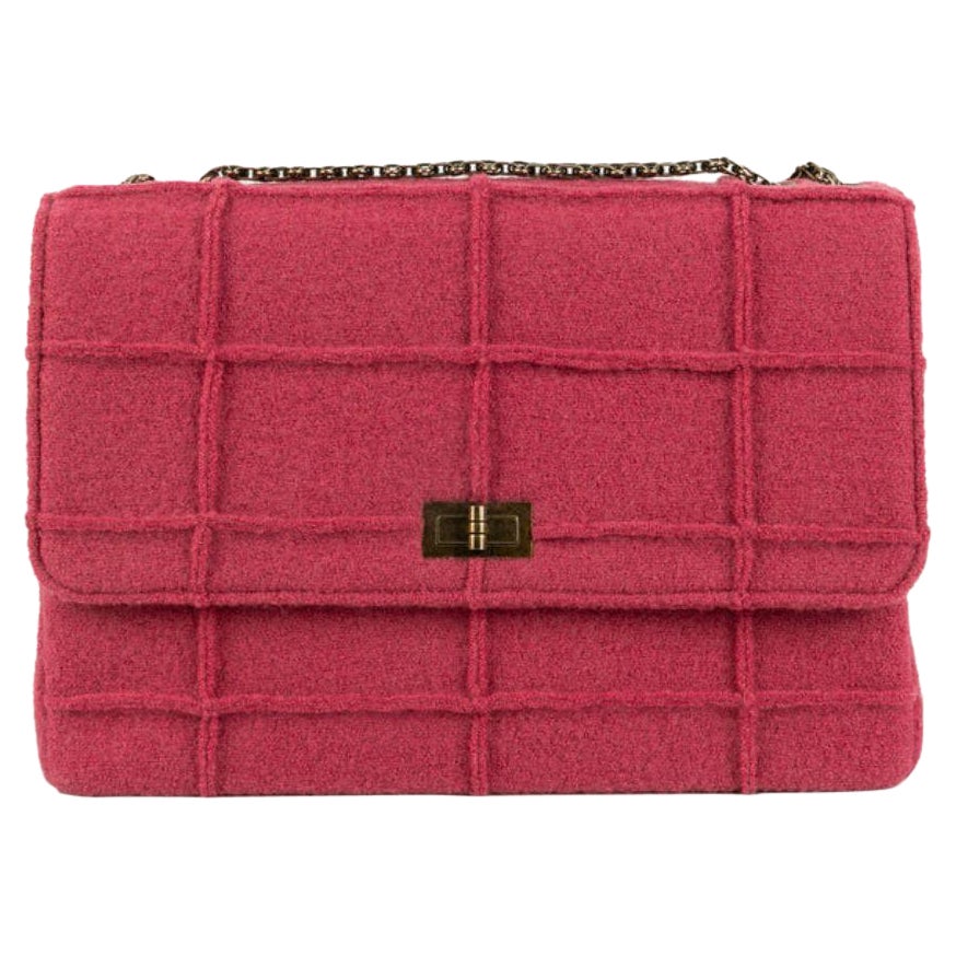 Chanel 2.55 Pink Wool Bag Collection, 1997/99 For Sale