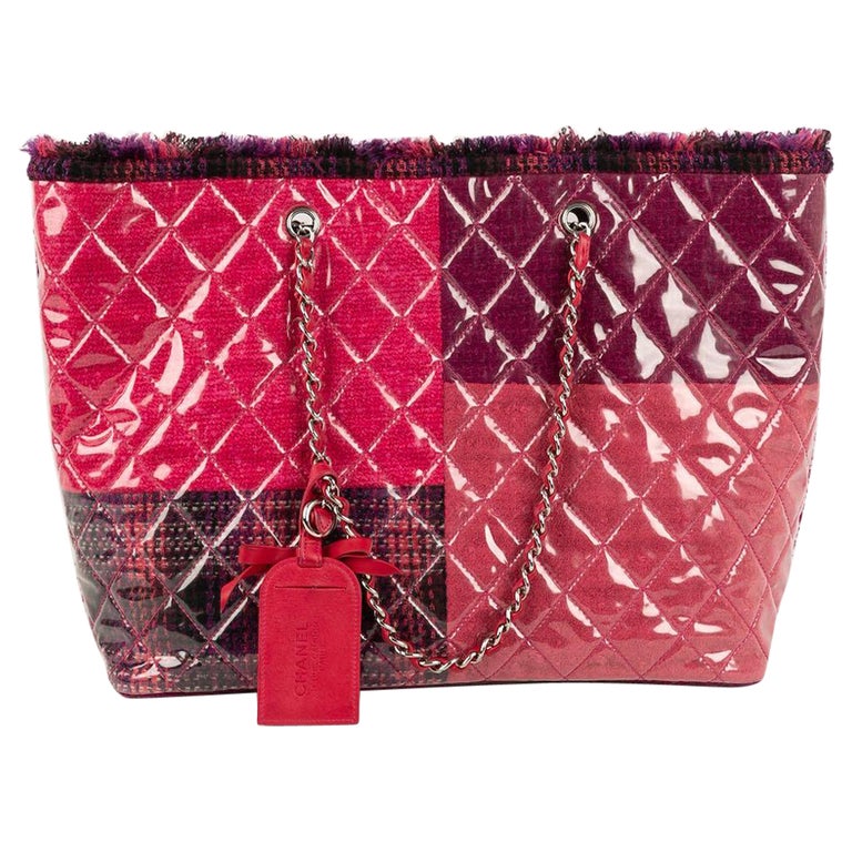 Chanel Quilted Tote Bag in Pink and Purple, 2009/2010 For Sale at