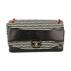 Chanel Black and White Stripes Bag, 2014