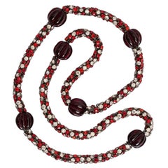 Necklace in Rhinestones and Glass Beads, 1930s