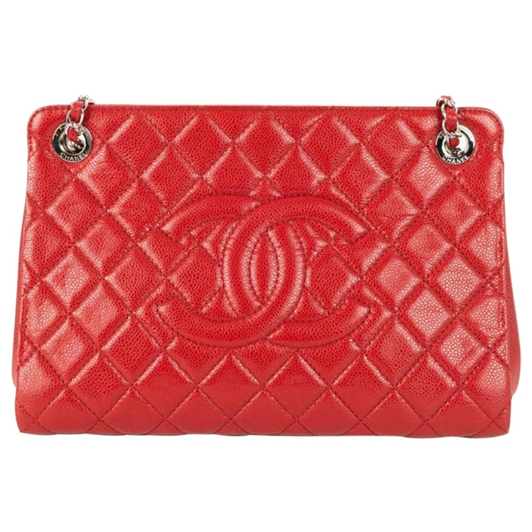 Chanel Red Grained Leather Bag, 2011/2012 For Sale at 1stDibs