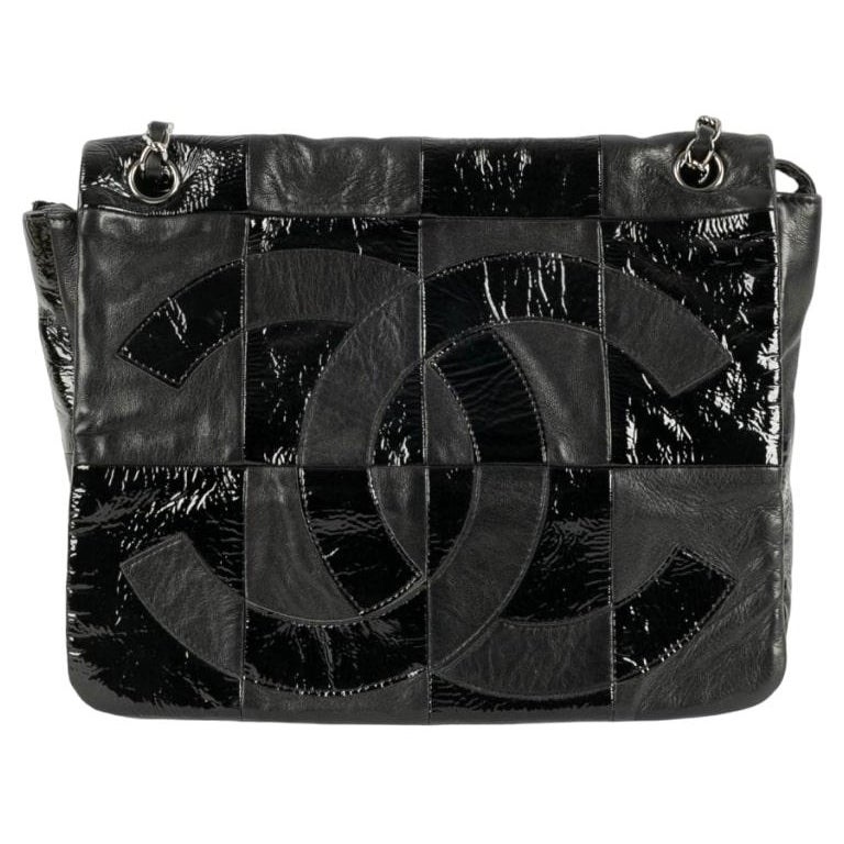 Chanel Black Patent Leather Patchwork Bag, 2006/2007