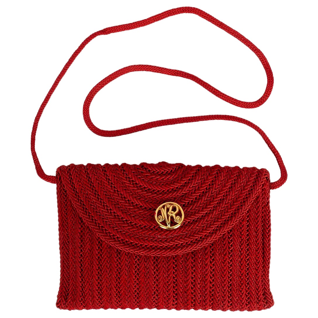 Rote Passementerie-Tasche von Nina Ricci im Angebot