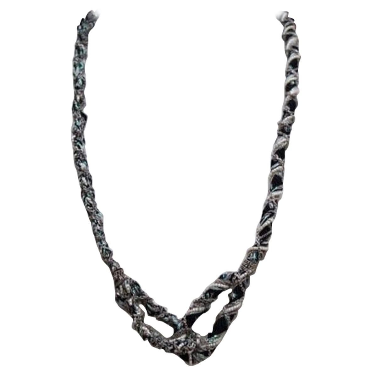 Chanel Silver Plated Necklace Collection, 2011 For Sale at 1stDibs