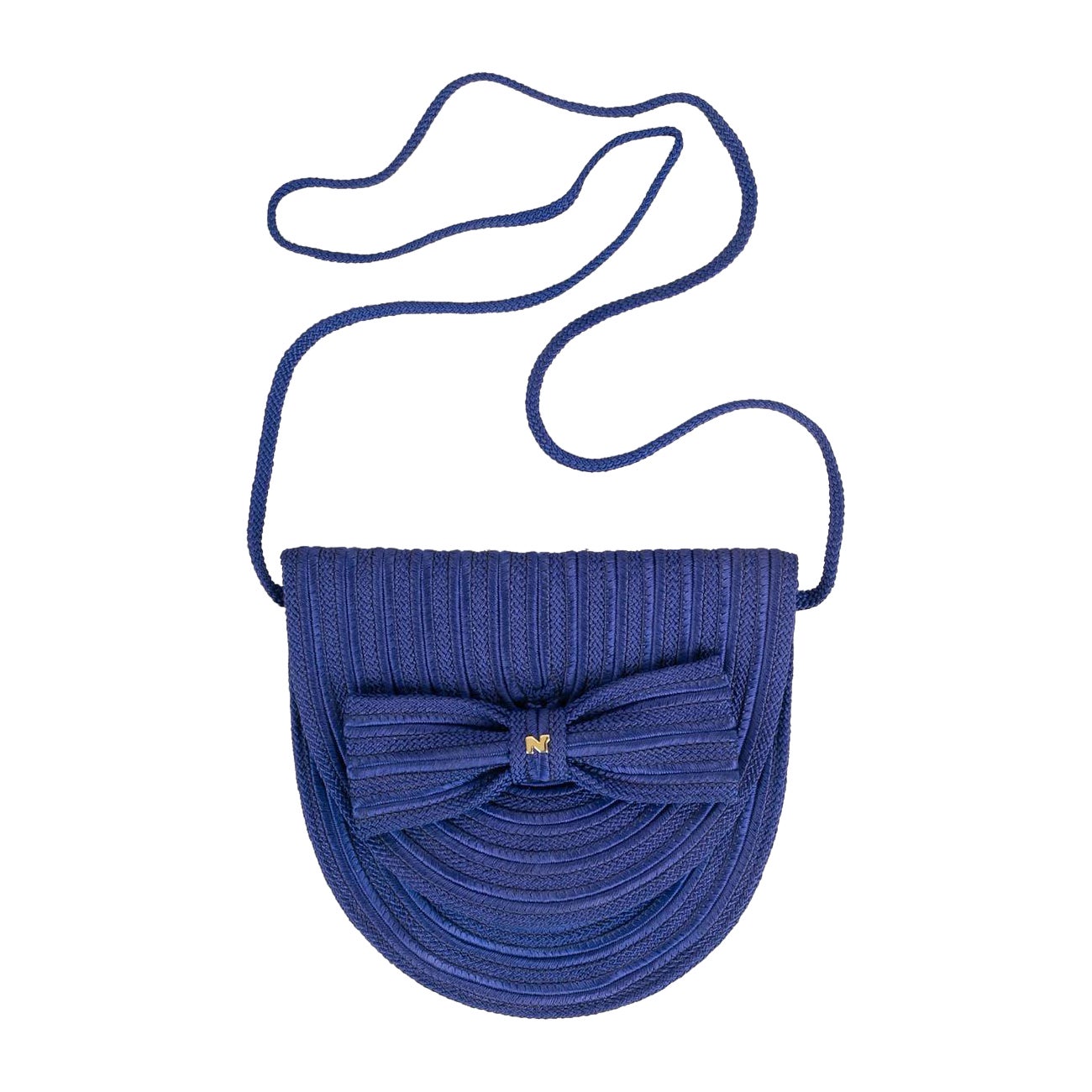 Nina Ricci Blue Passementerie Bag For Sale