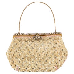 Sequinned Bag in Beige and Pink, 1960s