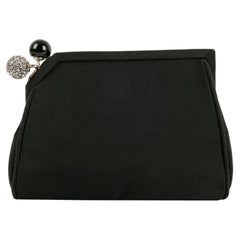 Vintage Christian Dior Black Clutch Bag