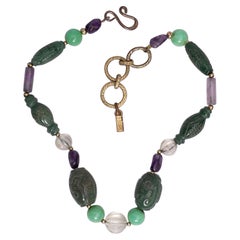 Vintage Yves Saint Laurent Semi-Precious Stones Necklace