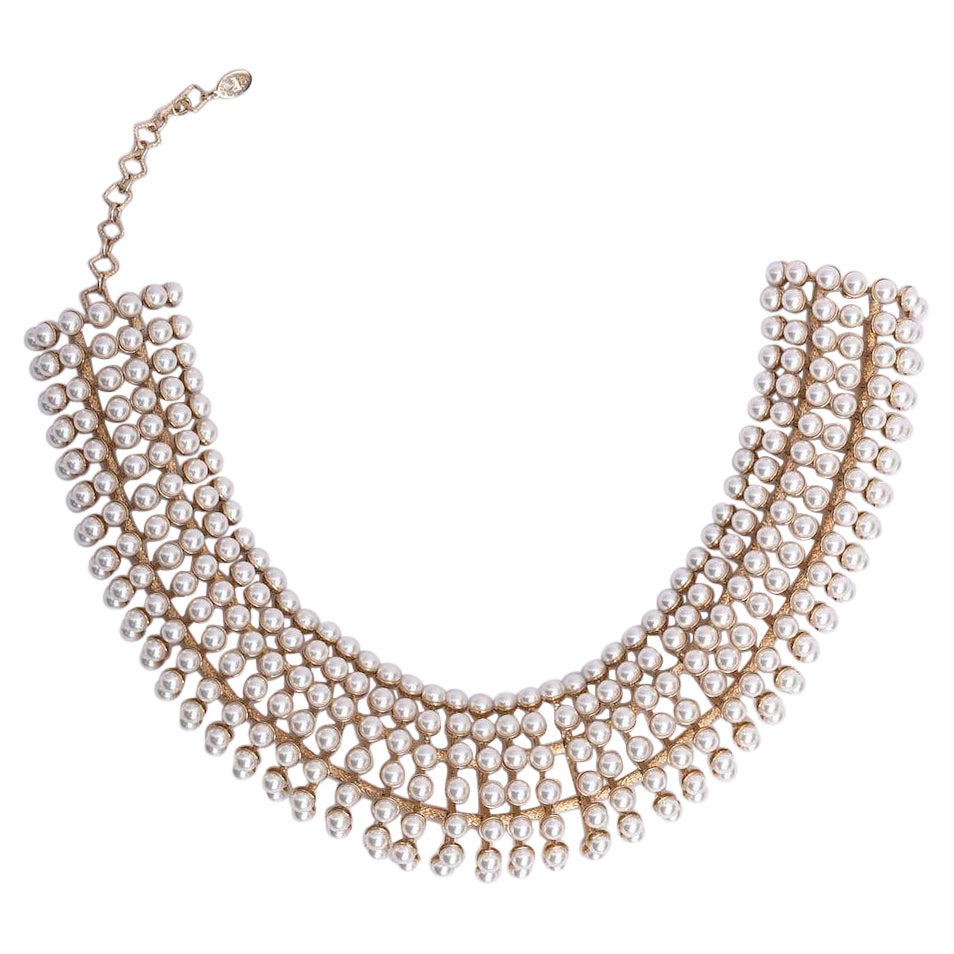 Dior Gilted Metal Articulated Necklace