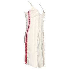Unique Gucci by Tom Ford SS 2004 Pleated Powder Silk Dress with Stripes 8