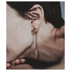 Tina Chow 18K Gold Swirl Earrings