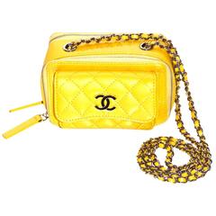 Chanel Quilted Patent Leather Mini Pocket Box Bag