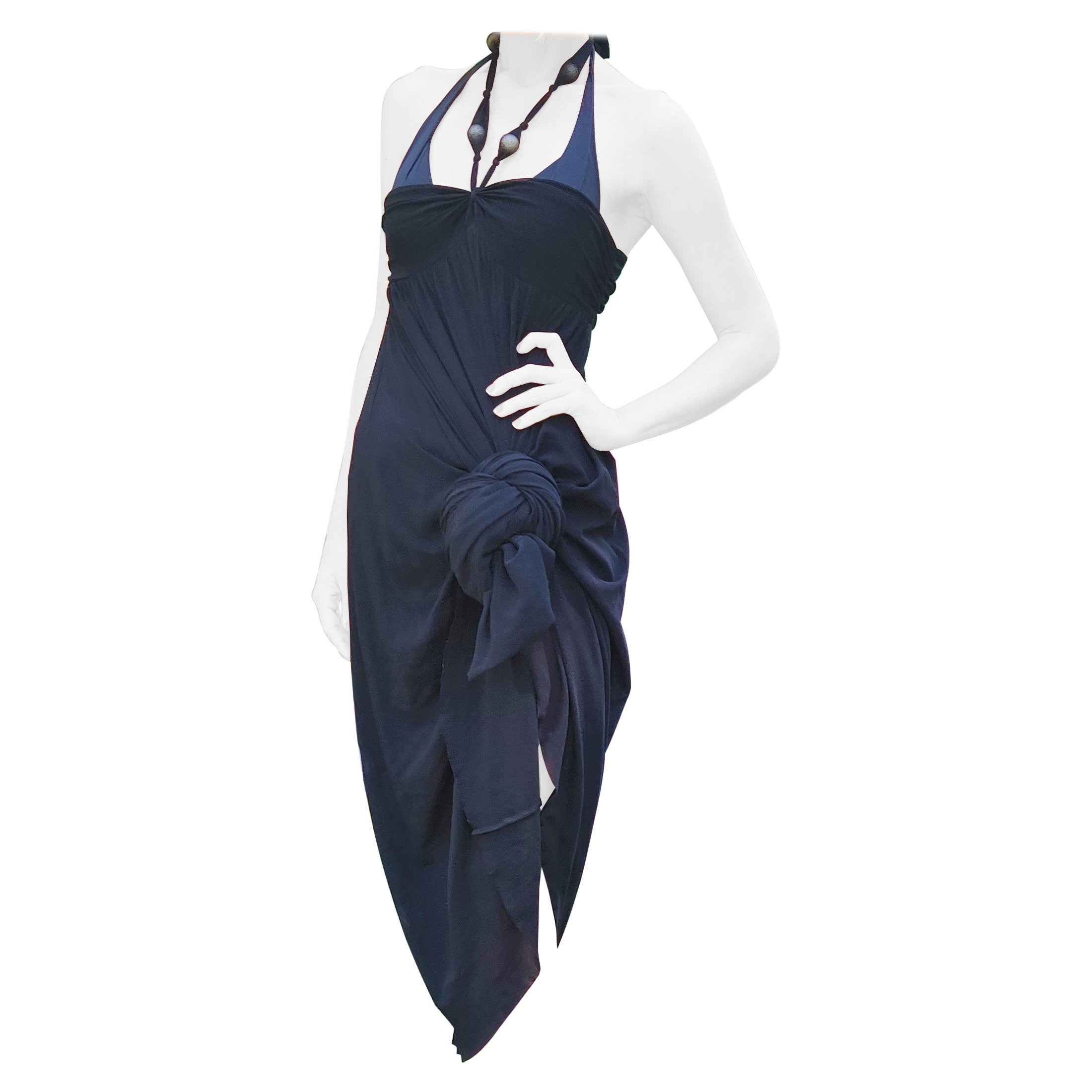 Jean Paul Gaultier Mesh Summer Beach Evening Transparent Vintage Maxi Dress For Sale