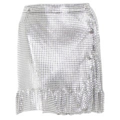 Paco Rabanne Silver Chainmaille Mini Skirt Fall2016
