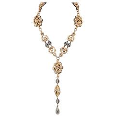 French extra long pendant necklace, 1980s 7