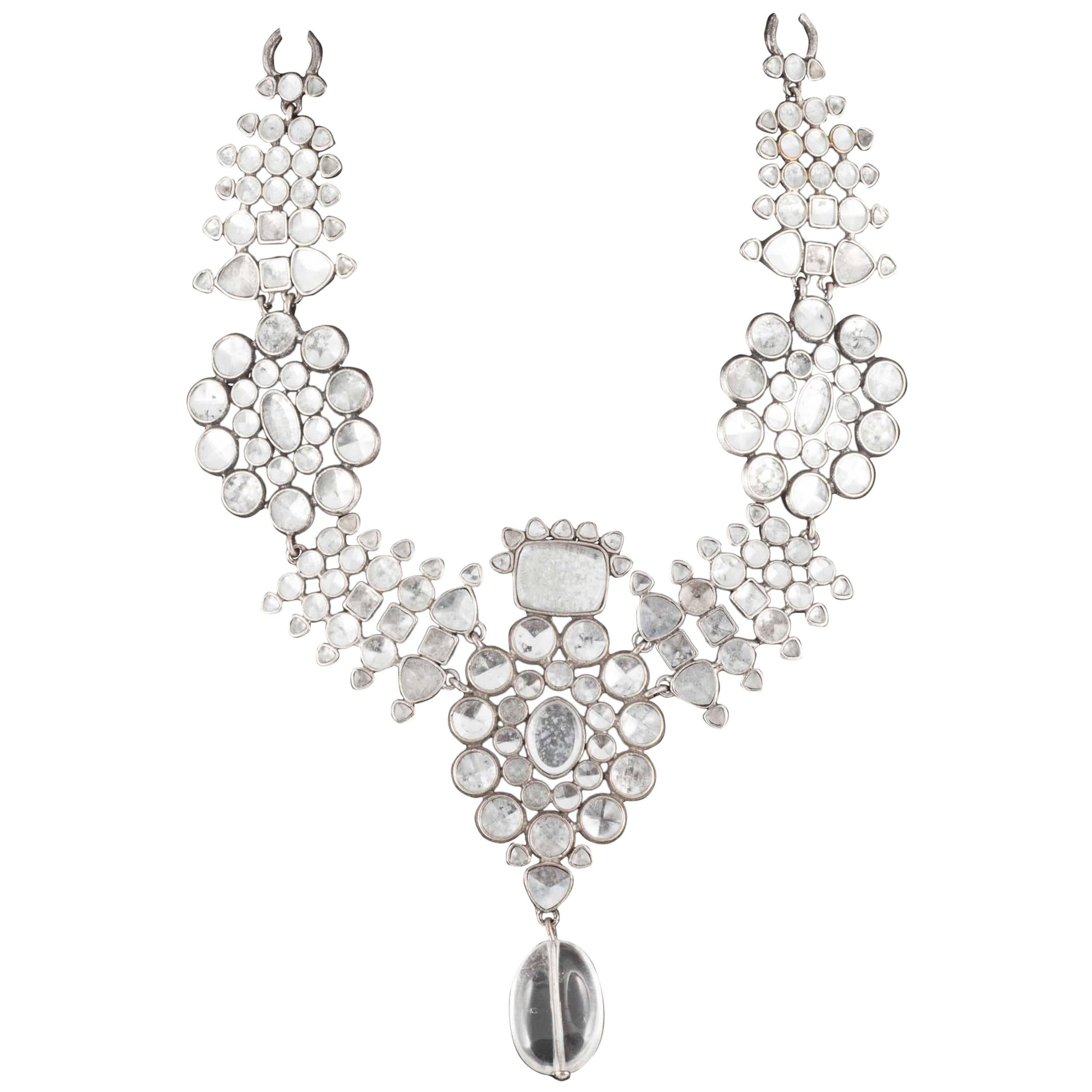  Majestic Moghul style necklace and matching drop earrings, Tom Ford for YSL.
