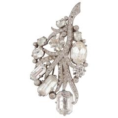 Eisenburg Original 1940s pot metal and clear paste fur clip 5