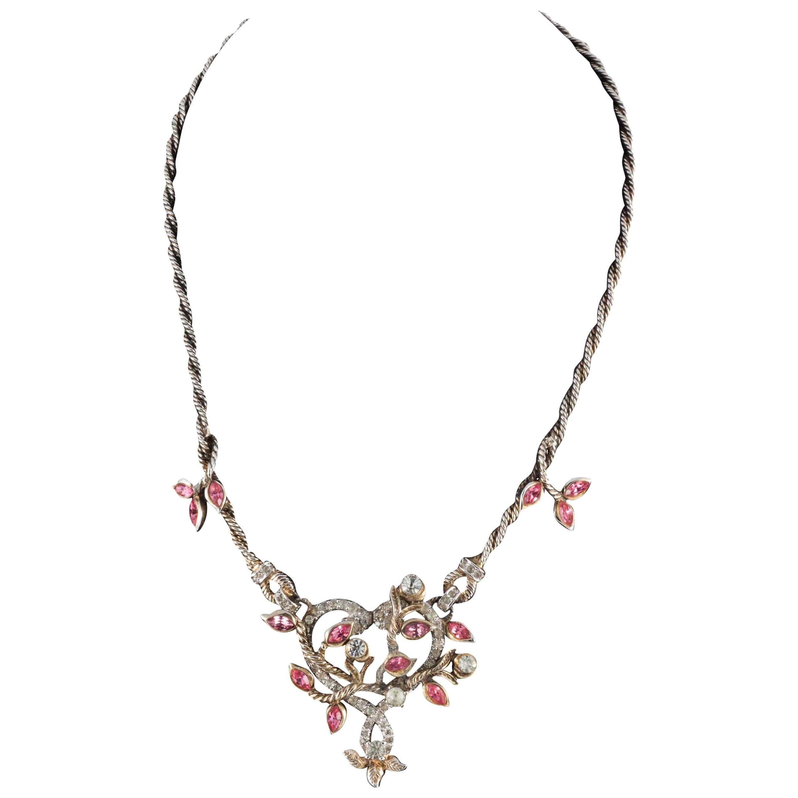 Christian Dior by Mitchel Maer "Entwined Heart" necklace and earrings 