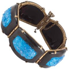 Striking Limoges Pate de Verre 1960s bracelet 11