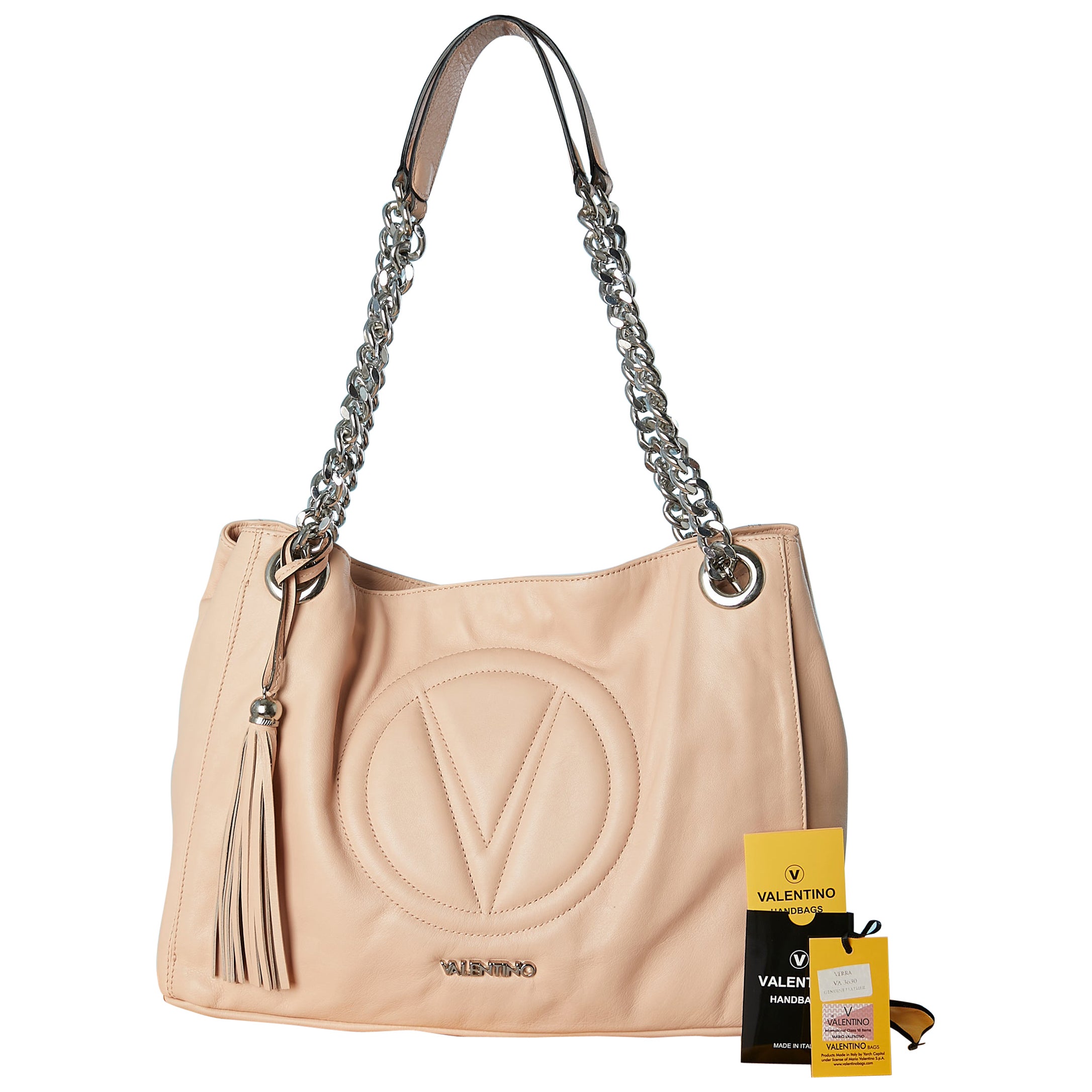 Maxi bag in pale pink leather Luisa 2 Valentino For Sale at 1stDibs