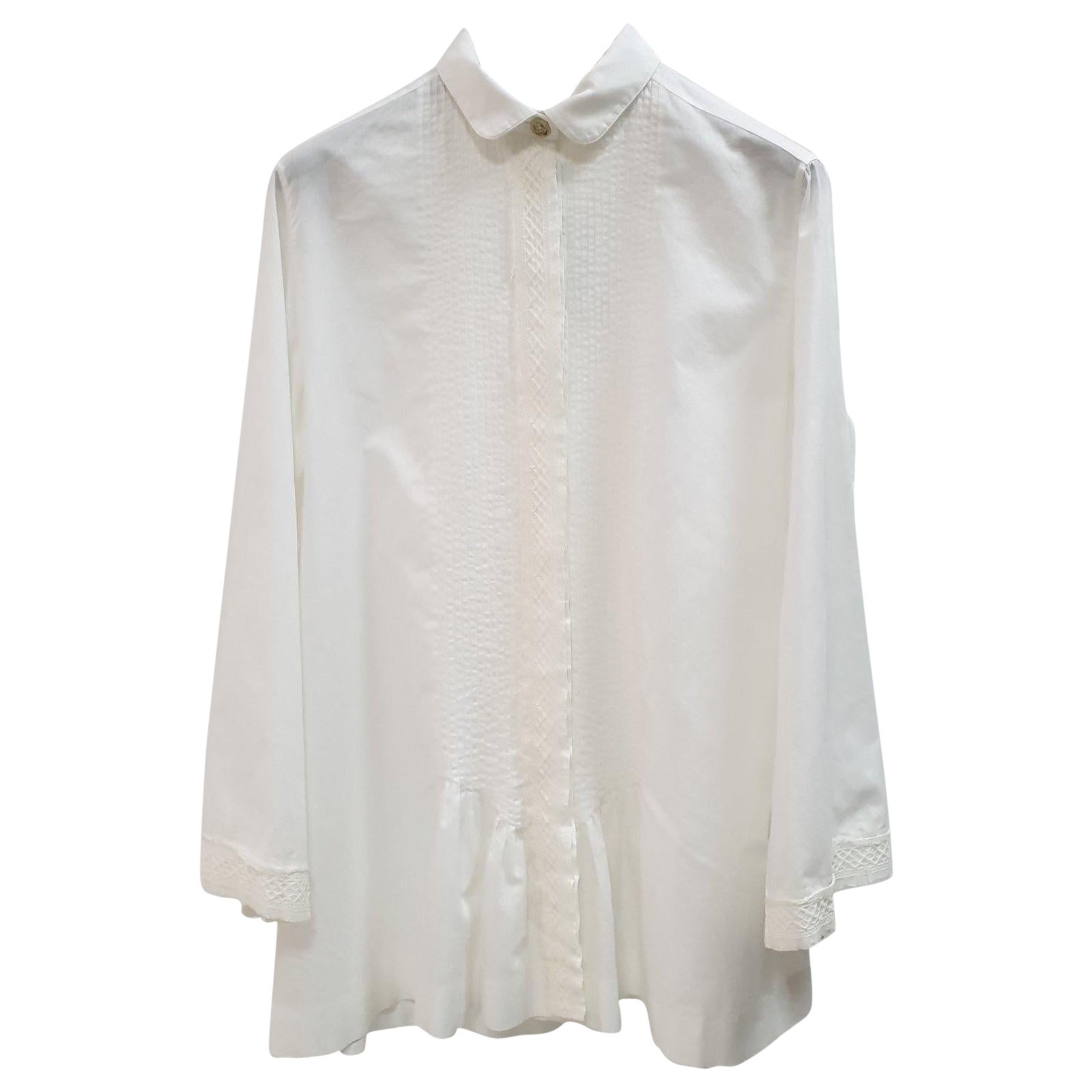 Chanel White Blouse - 51 For Sale on 1stDibs