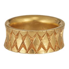 Rhombus Ring is handmade of 24ct gold-plated bronze