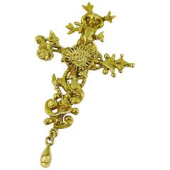 Christian Lacroix Vintage Rare Comedie Francaise Pendant Brooch 7