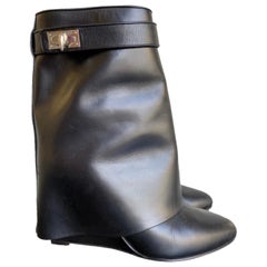 Givenchy Shark black leather Boots