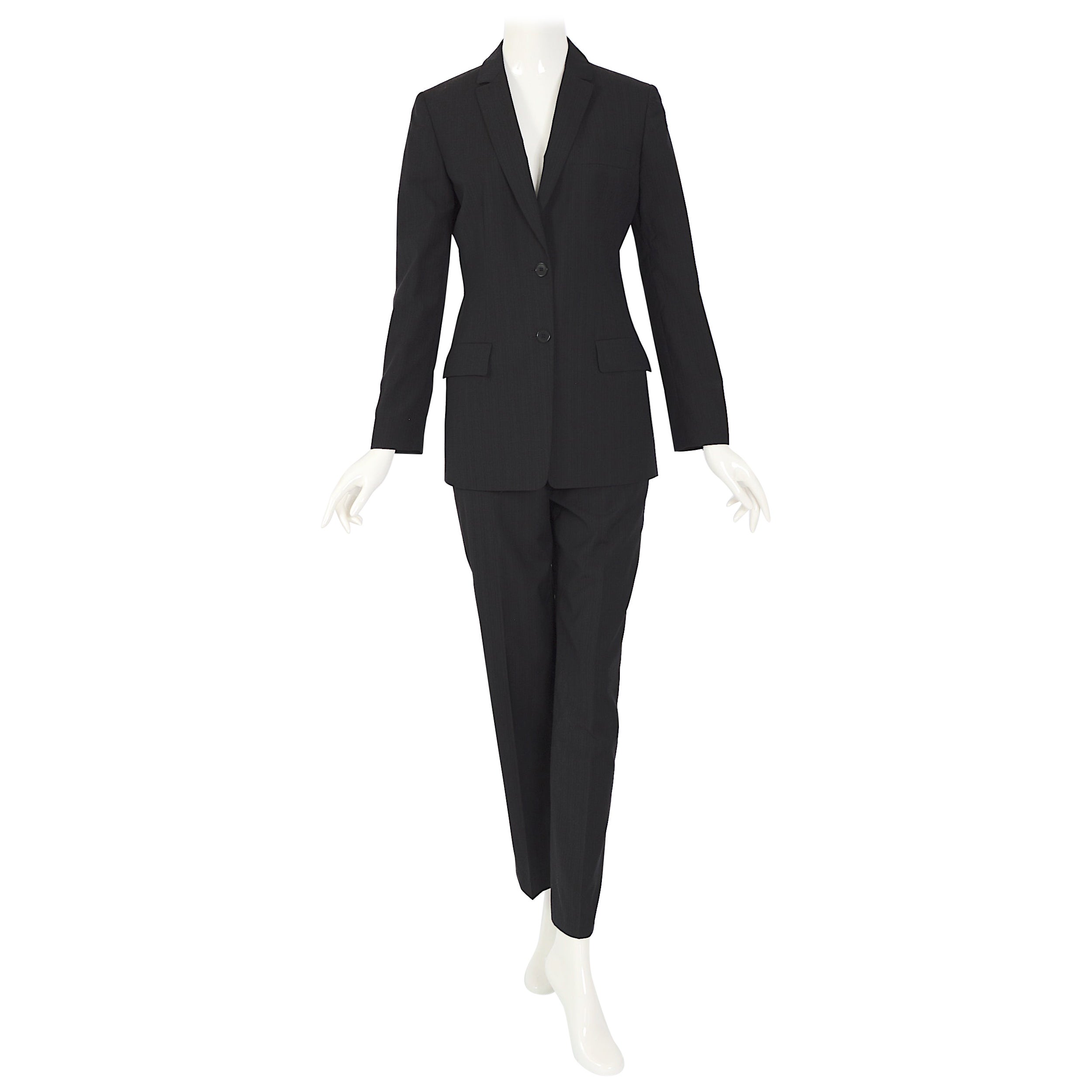 Calvin Klein collection by Calvin Klein vintage 1990's tailored pin stripe suit For Sale