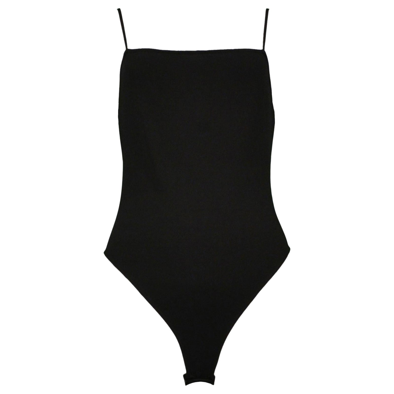 Gucci By Tom Ford Black Viscose One Piece Bodysuit 1998 For Sale