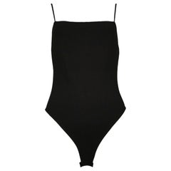 Gucci By Tom Ford Black Viscose One Piece Bodysuit 1998