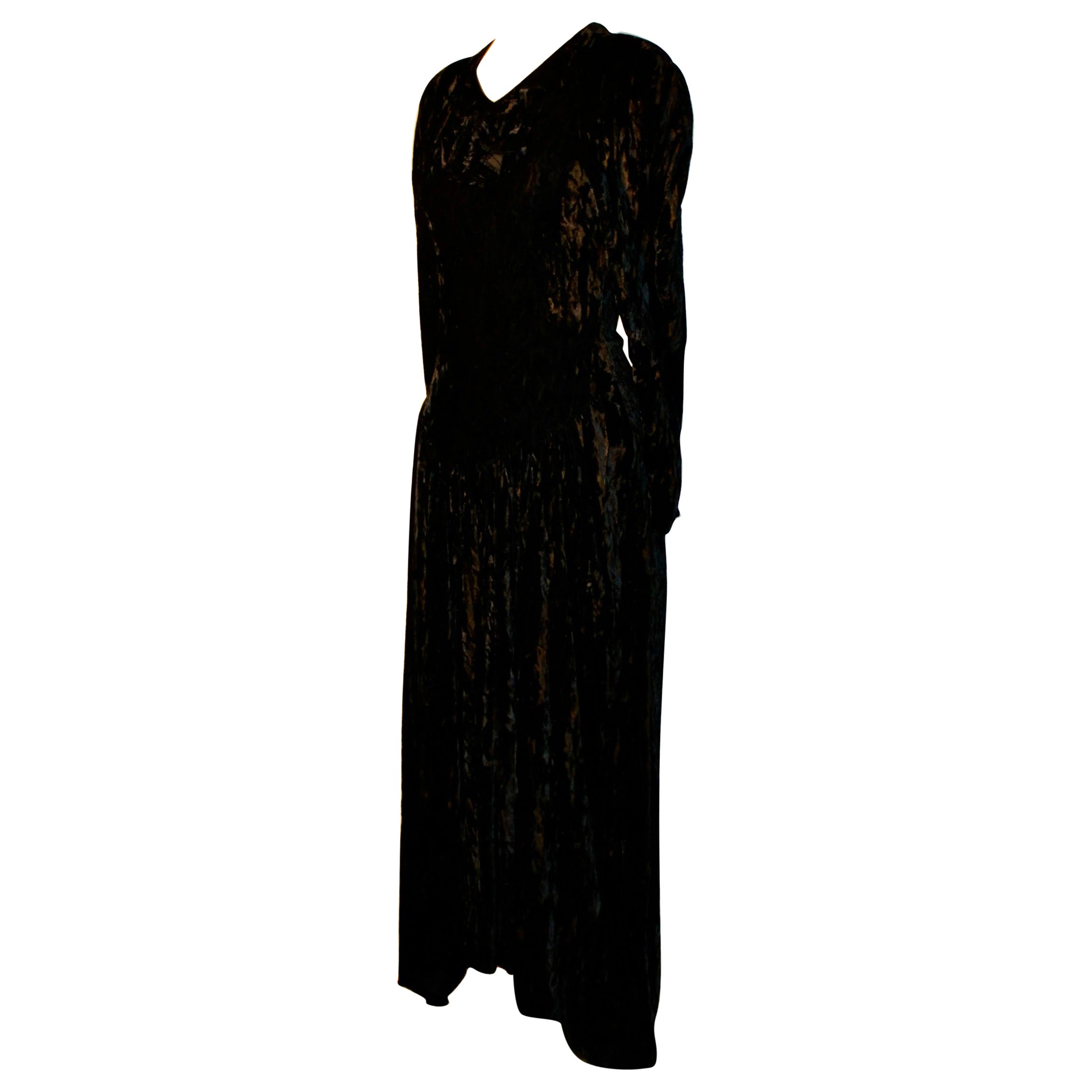 Sonia Rykiel Paris, Crushed Velvet Dress For Sale