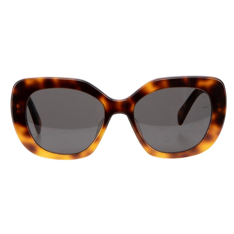 Céline Women's Brown Tortoiseshell Triomphe 04 Dark Havana Sunglasses