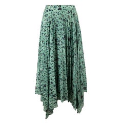 Camilla and Marc Green Cinzia Refracted Print Midi Pleated Skirt Size S