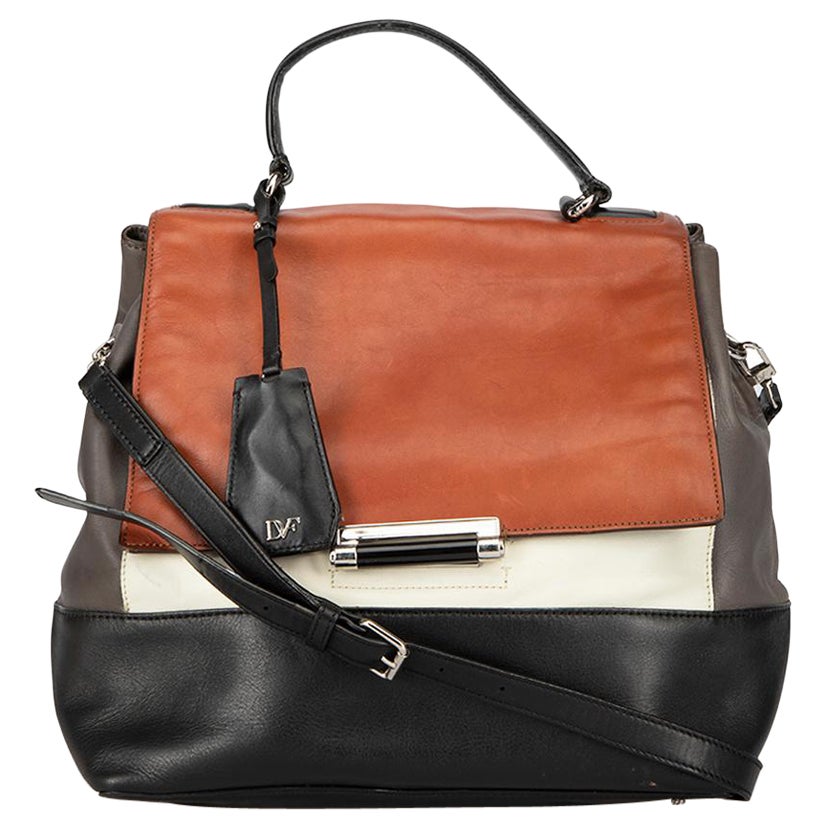 Diane Von Furstenberg Women's Leather Colour Block Crossbody Bag