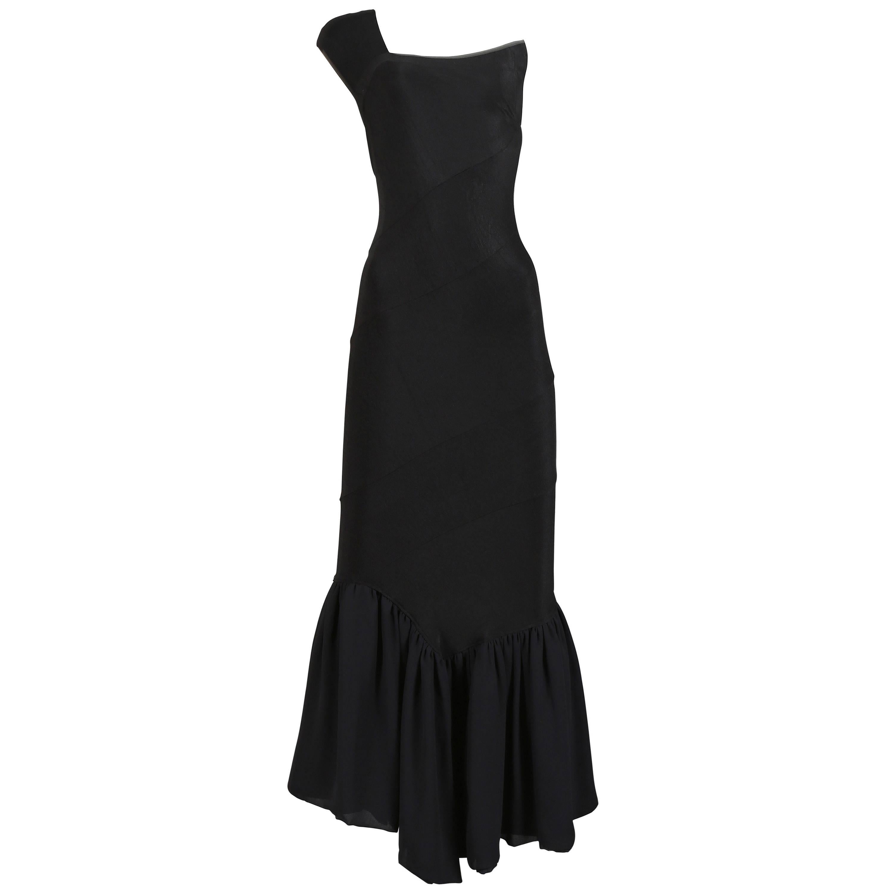 Comme des Garcons bias cut knitted gown with fish tale skirt, circa 1986