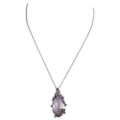 ALEXIS BITTAR Cool Heather Marquise Amethyst Sterling Silver Chain Necklace