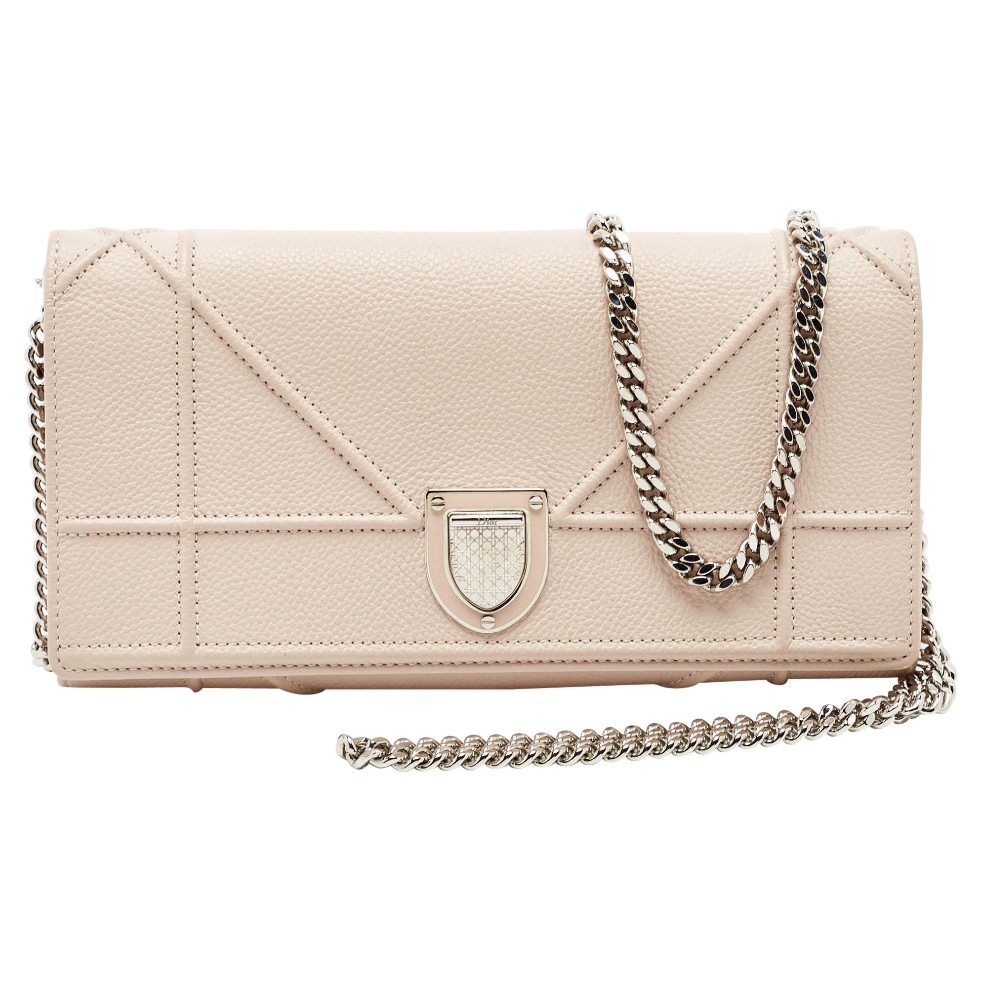Brand New /Christian Dior Diorama Shoulder bag in Pink cannage leather, SHW  at 1stDibs