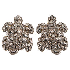 BEGÜM KHAN Women's Crystal Tortoise Clip-On Earrings