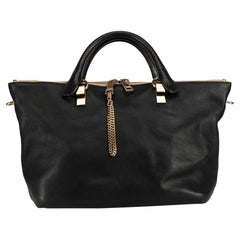 Chloé Women's Black Baylee Top-Handle Leather Tote