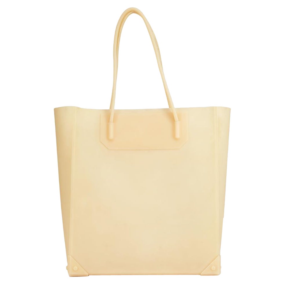 Alexander Wang Women's Beige Silicone Prisma Tote For Sale