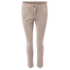 Brunello Cucinelli Taupe Corduroy Trousers Size S