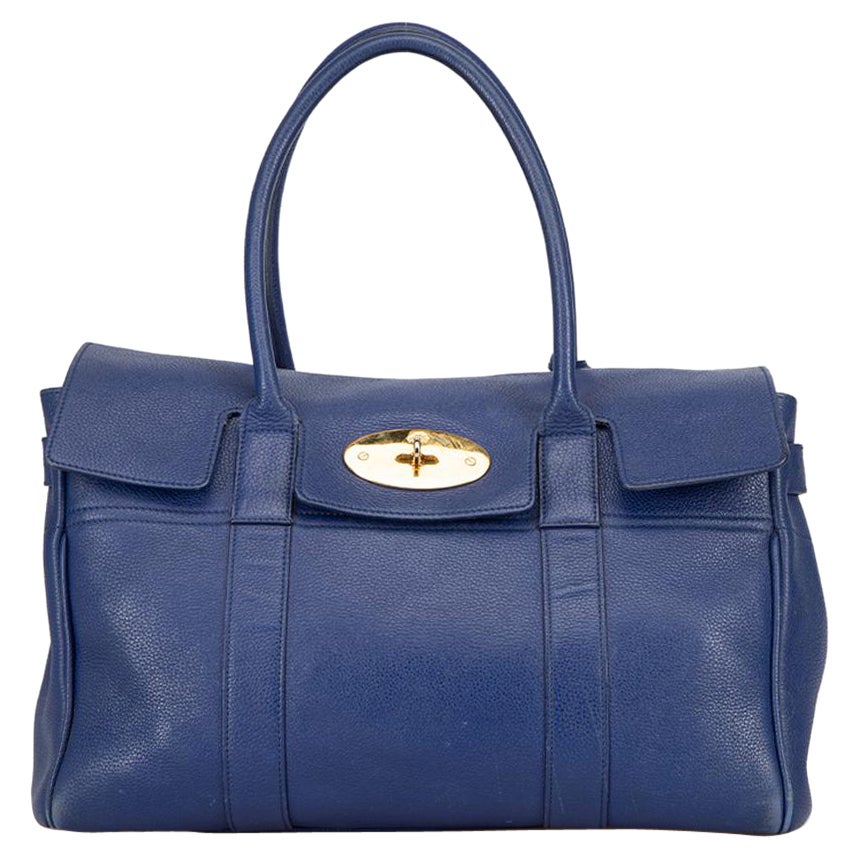 Mulberry Women's Cobalt Blue Leather Baywater Tote