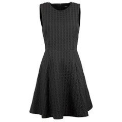 Theory Black Textured Sleeveless Dress Size S