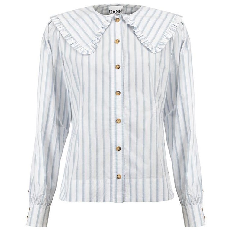 Louis Vuitton - Broderie Anglaise Collar Shirt - Grey - Women - Size: 40 - Luxury