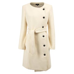 Cream Cotton Waist Coat with Belt Size M