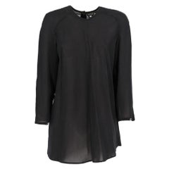 1990s Giorgio Armani Vintage black silk blouse