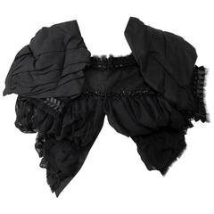 COMME des GARCONS Black Ruffle Bolero Jacket